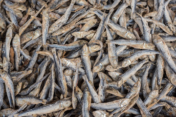 Dried fish in the market