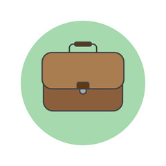briefcase thin line icon, business case filled outline vector logo illustration, linear colorful pictogram isolated on white