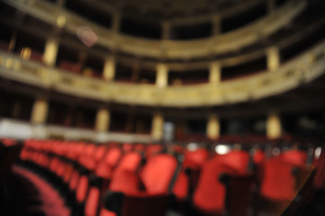 Theater - interior view blurred