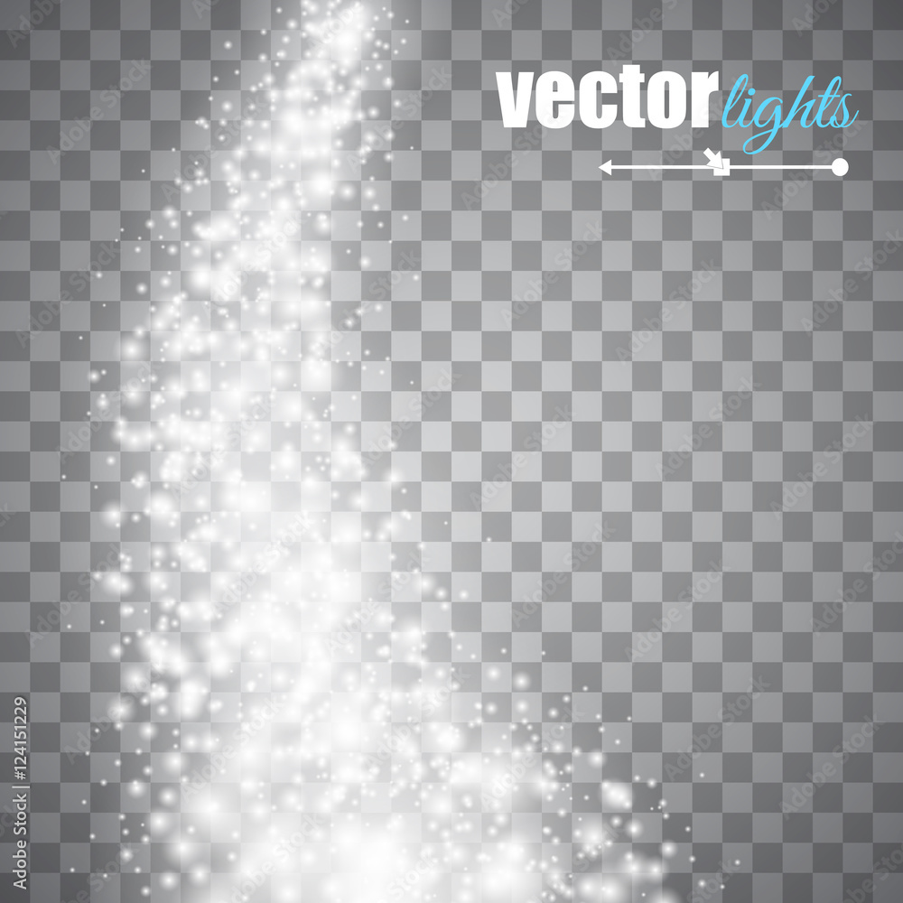 Aufkleber vector white glitter wave abstract background. glittering star dust trail sparkling particles on tra