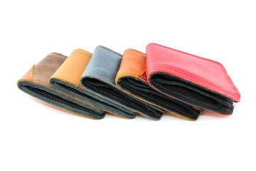 Group Wallet of Leather skin