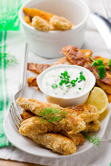 Fish Fingers and Sweet Potato Oven-Fries