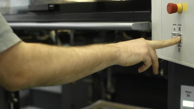 Worker of Offset Printed Machine