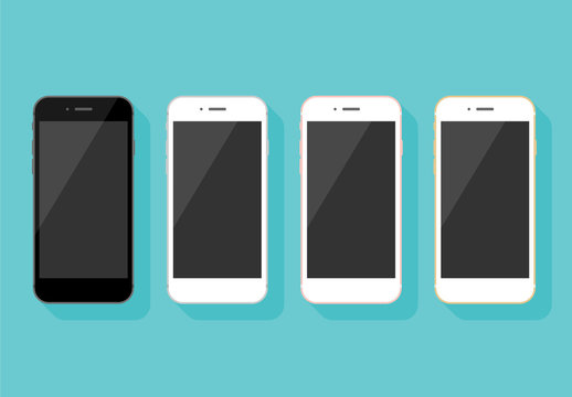 Mobile Flat Vector Mockups