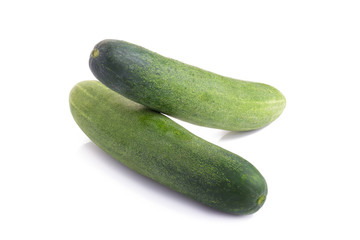 Cucumber on white background.