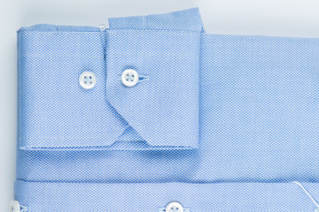 blue shirt with embroidery