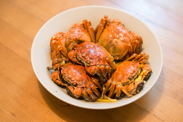 A dish of hairy crabs