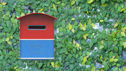 3d rendering mailbox with nice background image