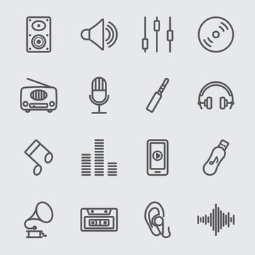 Music  line icon