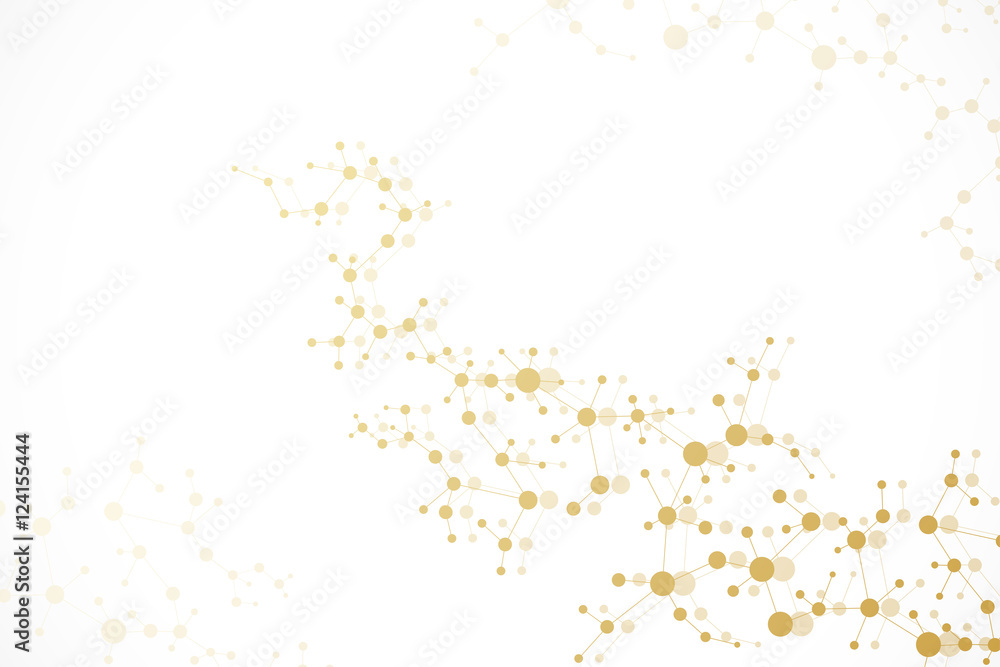Canvas Prints structure molecule and communication dna, atom, neurons. science concept for your design. connected 