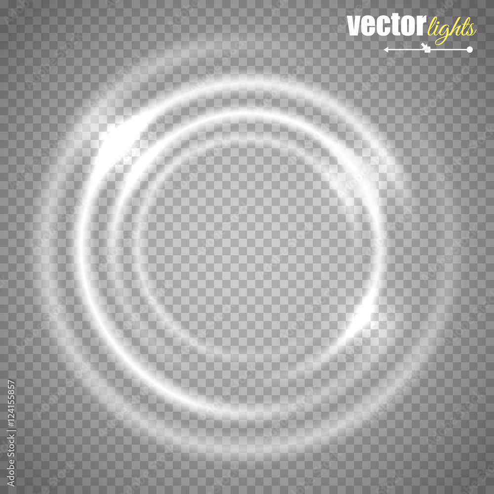 Poster transparent circle glow banner or frame. vector