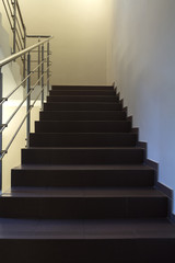 Staircase in modern office building