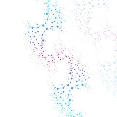Obraz premium Structure molecule and communication Dna, atom, neurons. Science concept for your design. Connected lines with dots. Medical, technology, chemistry, science background. Vector illustration.