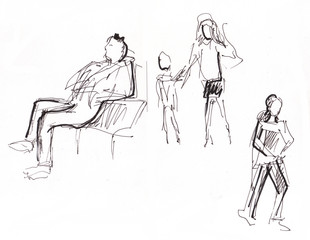 Instant sketch, people