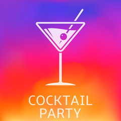 Cocktail party poster