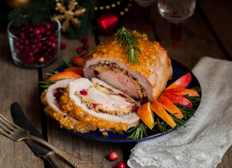 Pork Loin Stuffed with Chicken Breast