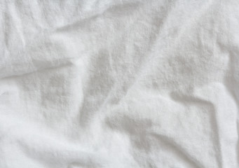 wrinkled white cotton cloth as background