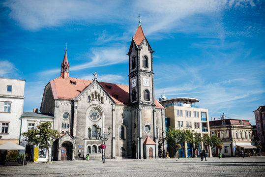 Town Square in Tarnowskie Gory, Poland