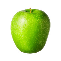 Fresh green apple on white background. With clipping path.