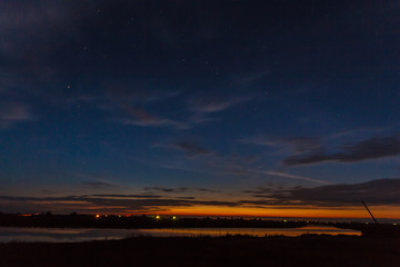 Звёздное небо над озером