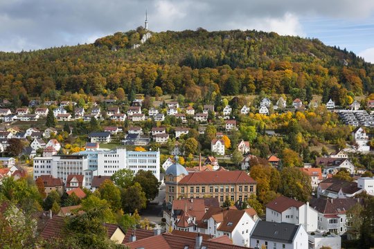Albstadt-Ebingen mit Blick auf Schlossberg-Turm