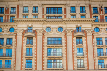 Fototapeta premium Fasade of the old house in Moscow