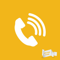 Telephone receiver vector icon