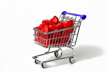 Shopping Cart Full of Red Hood Heart
