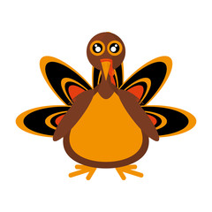 turkey bird thanksgiving icon vector illustration design