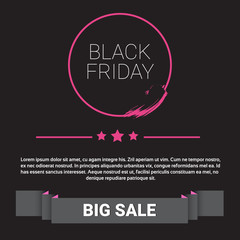 Black Friday Sale Holiday Shopping Banner Copy Space Vector Illustration