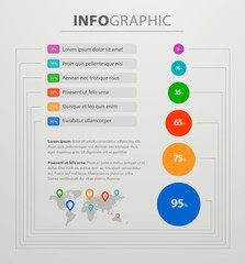 Modern business success chart and graph. Vector illustration infographic elements