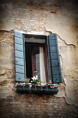 Fototapeta na wymiar Bella Italia series. Old Venice window.