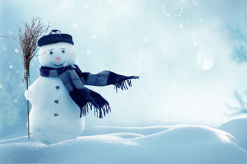 Merry christmas and happy new year greeting card with copy-space