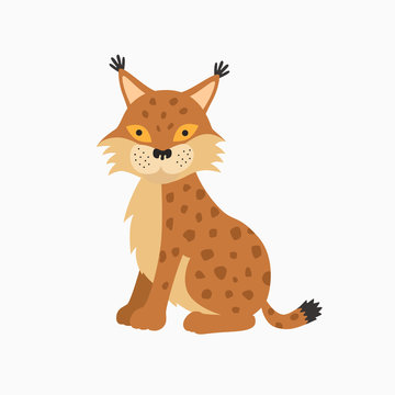 Illustration of cute lynx