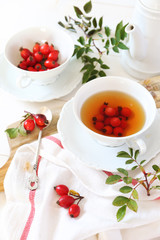 Rosehip tea and berries