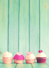 Vintage Valentines Day Cupcakes - 124162240