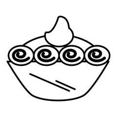 delicious pumpkin pie icon vector illustration design