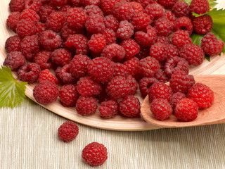 Juicy ripe raspberry