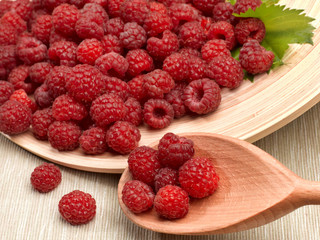 Juicy ripe raspberry
