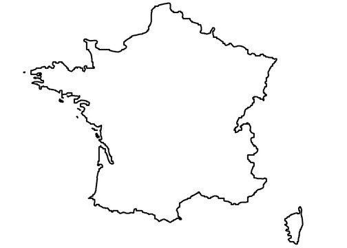 French border on a white background circuit