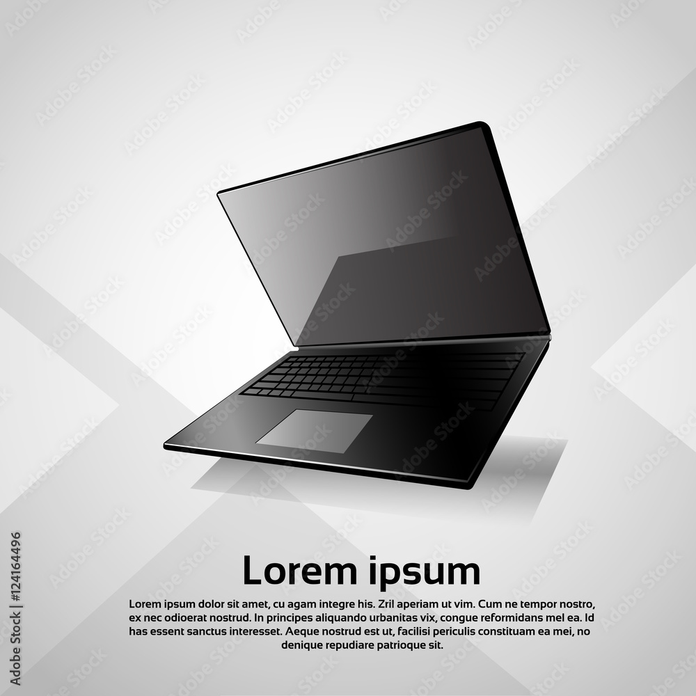 Poster responsive design laptop computer modern device vector illustration