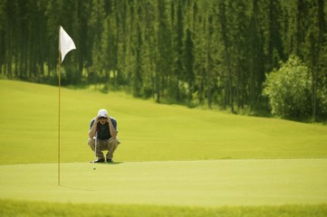 Lining Up For The Putt