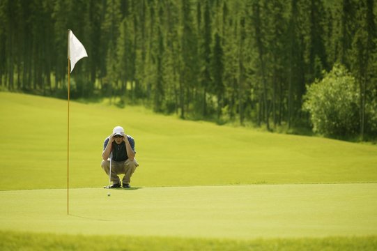 Lining Up For The Putt