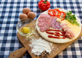 prepare pizza topping