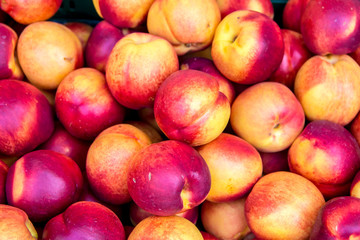 Heap Of fresh ripe Peaches