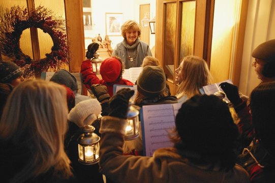 Carollers At The Front Door