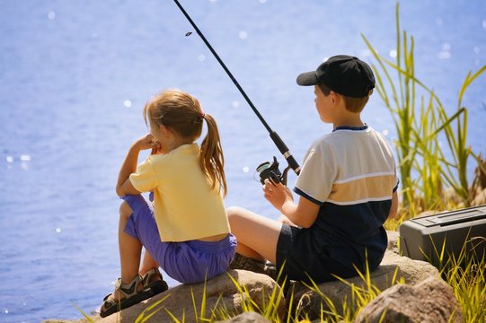 Two Kids Fishing