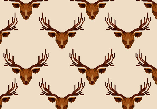 Polygonal Moose Head Pattern