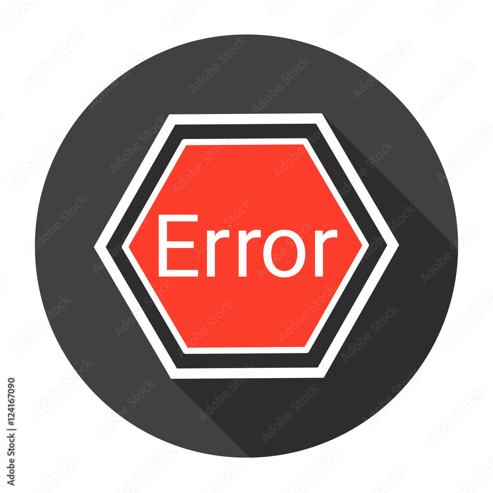 Poster error 404 not found computer icon flat vector illustration