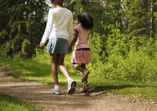 Two Girls Going For A Walk
